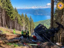 The site of the cable car crash on the Mottarone mountain on May 23, 2021.